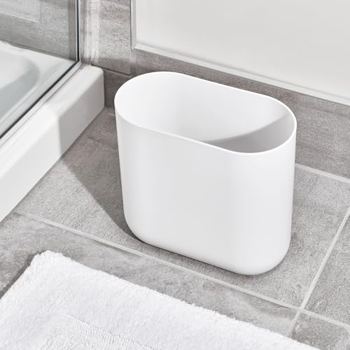 Smart Home iDesign Small Slim Plastic Bathroom Trash Can,