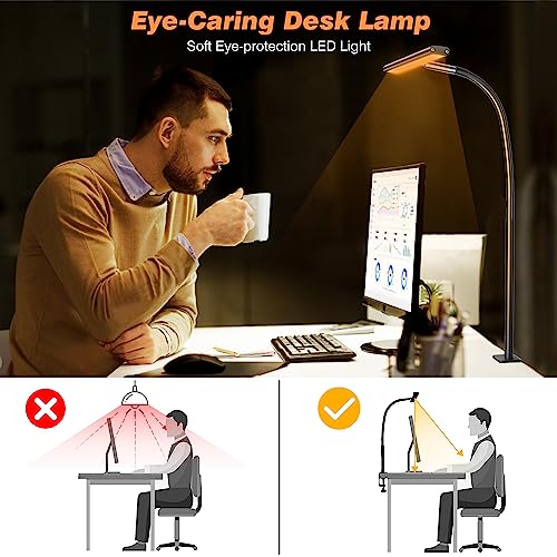 refined Airlonv LED Desk Lamp for Office Home, Eye-Caring Desk Light