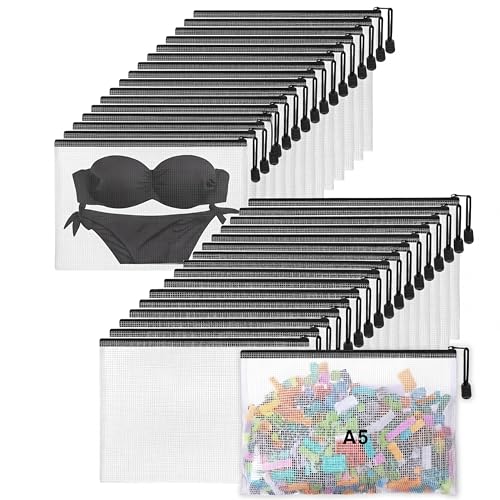 exclusive Jetec 32 Pcs Mesh Zipper Bags Toy Storage Bikini for Daily Use