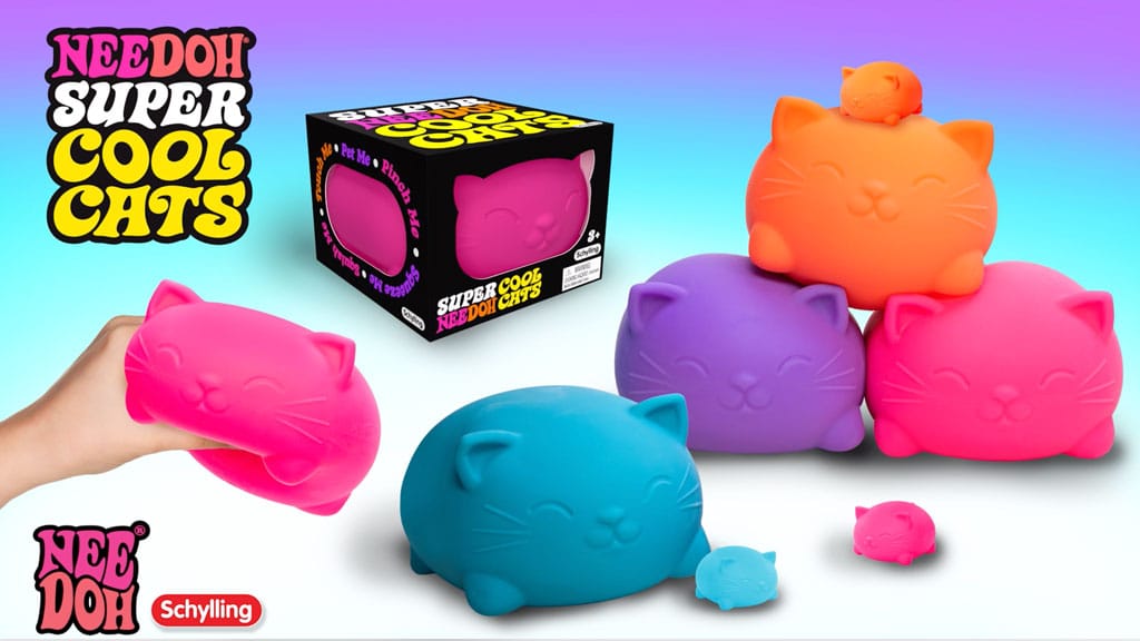 Adorable Character Super NeeDoh Cool Cats | Select Opal Prairie - Cute Animal-Shaped NeeDoh Fidget Toy for Kids Detail