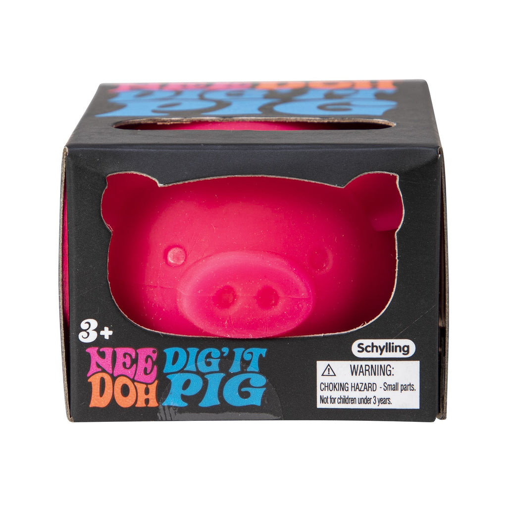 Cute Collectible NeeDoh Dig’ It Pig | Select Velvet Canopy - Purrfect Cat Squishy Character Stress Toy Detail