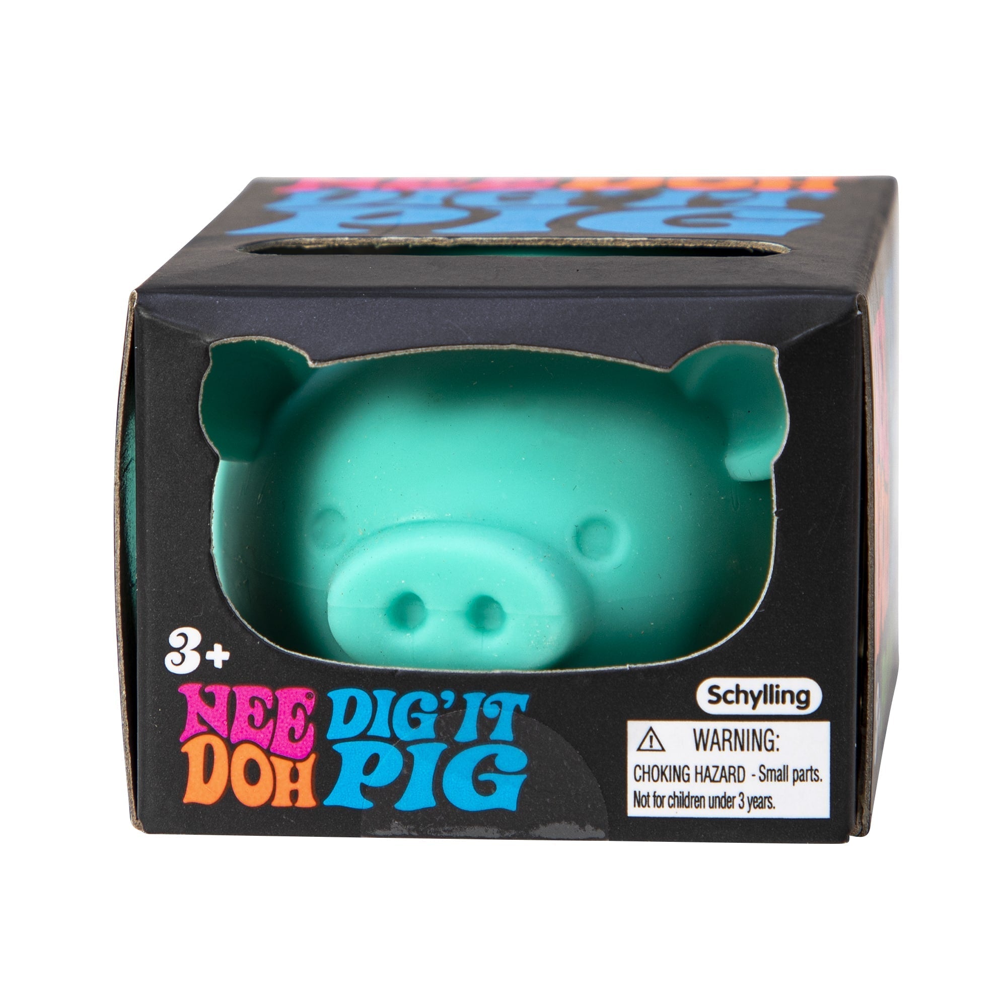 Cute Collectible NeeDoh Dig’ It Pig | Select Velvet Canopy - Purrfect Cat Squishy Character Stress Toy Detail