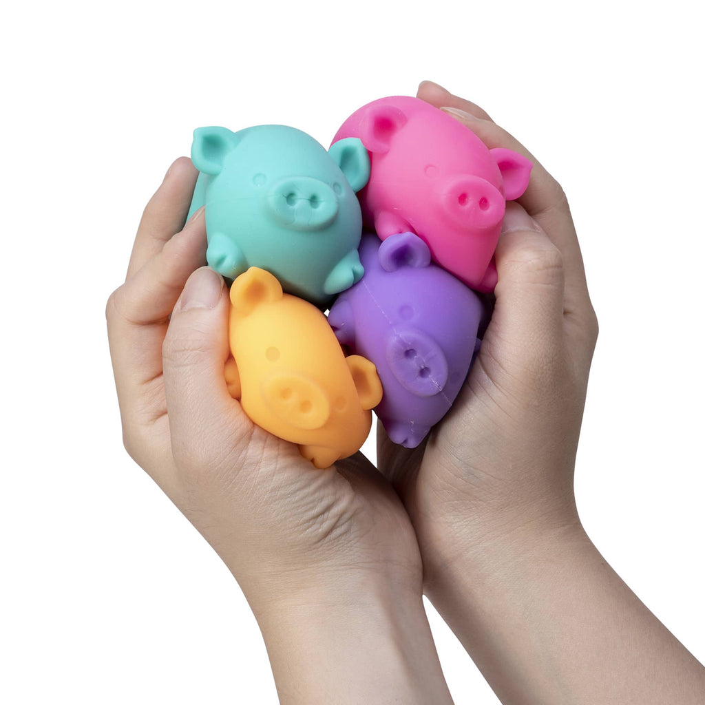 Cute Collectible NeeDoh Dig’ It Pig | Select Velvet Canopy - Purrfect Cat Squishy Character Stress Toy Detail