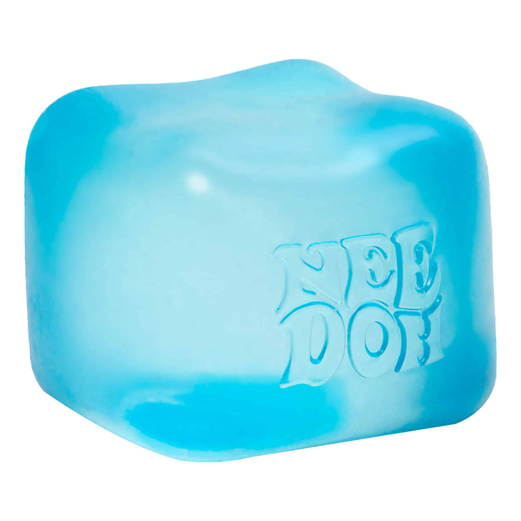 Crystal Clear NeeDoh Nice Cube | Series Elm Bridge - 3-Piece Assorted Nice Cubes Pack for Fidgeting Detail
