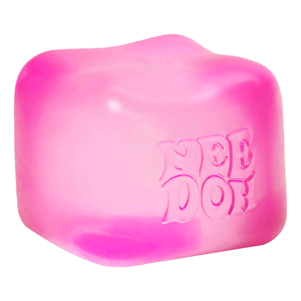 Crystal Clear NeeDoh Nice Cube | Series Elm Bridge - 3-Piece Assorted Nice Cubes Pack for Fidgeting Detail