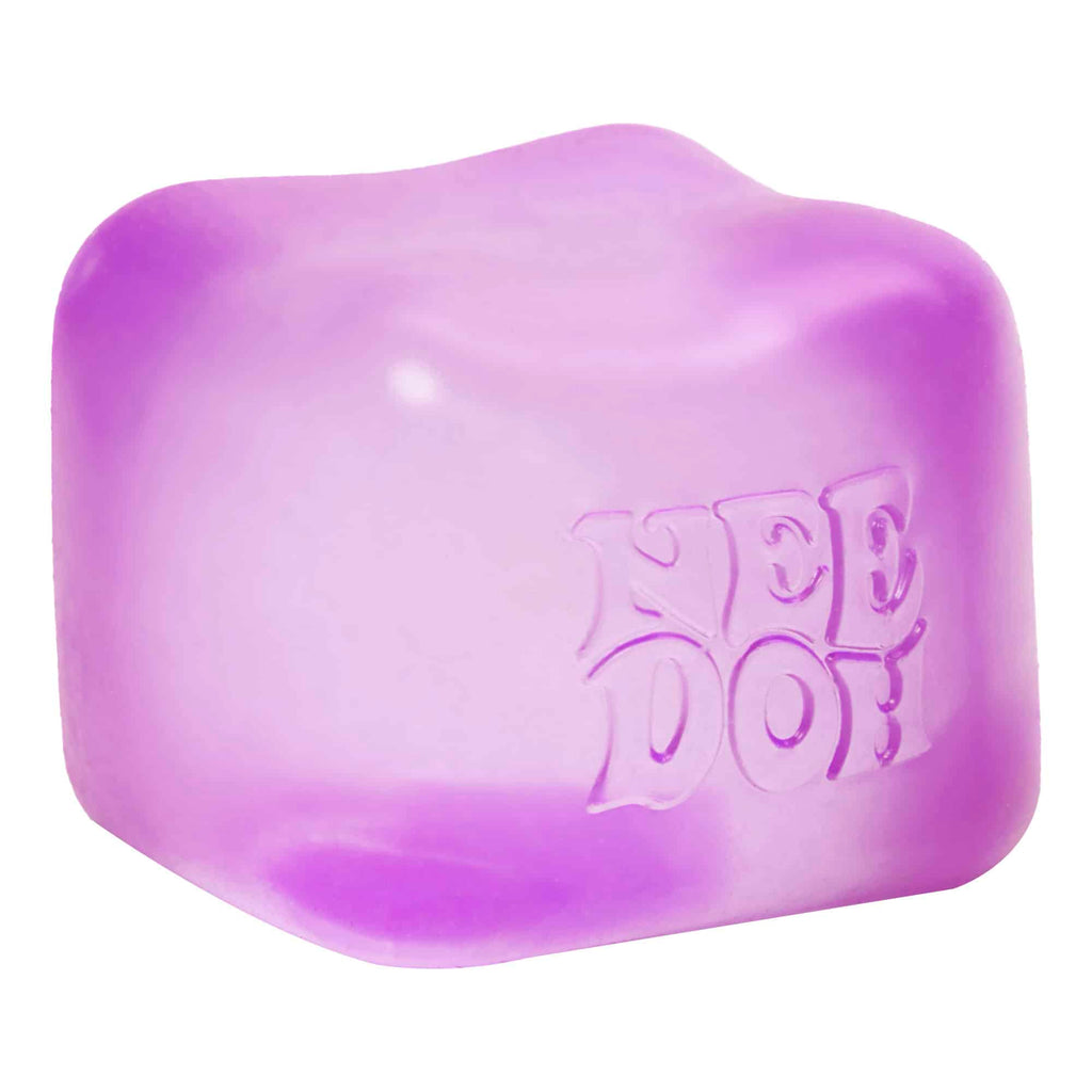 Crystal Clear NeeDoh Nice Cube | Series Elm Bridge - 3-Piece Assorted Nice Cubes Pack for Fidgeting Detail