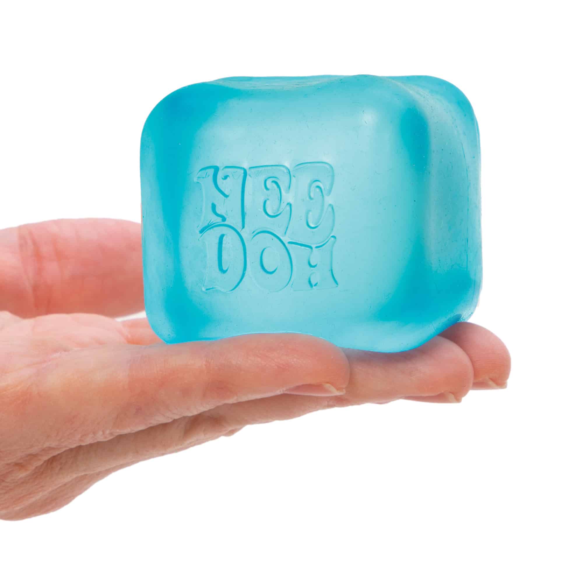 Crystal Clear NeeDoh Nice Cube | Series Elm Bridge - 3-Piece Assorted Nice Cubes Pack for Fidgeting Detail