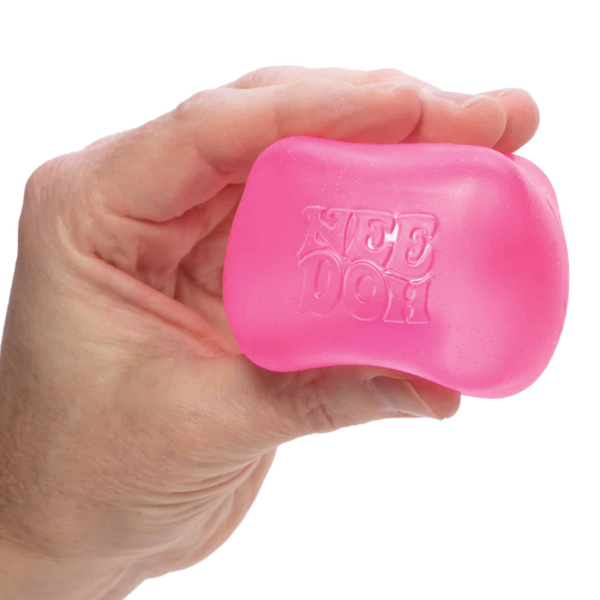 Crystal Clear NeeDoh Nice Cube | Series Elm Bridge - 3-Piece Assorted Nice Cubes Pack for Fidgeting Detail