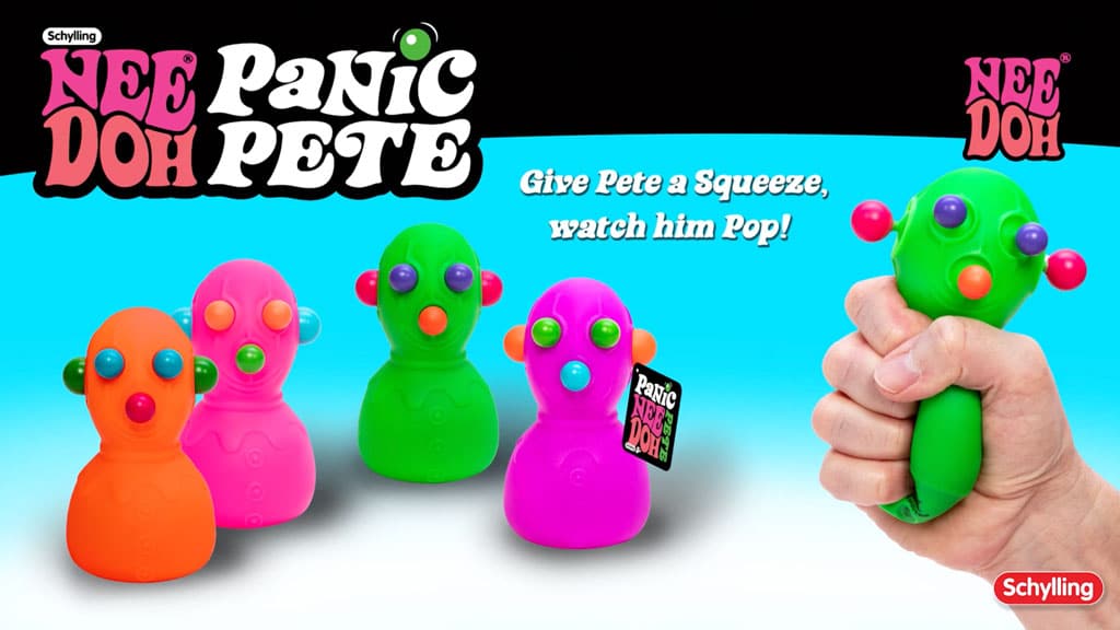 Cute Collectible NeeDoh Panic Pete | Signature Seaside Bay - Collectible Shaggy Monster Squishable Toy Detail