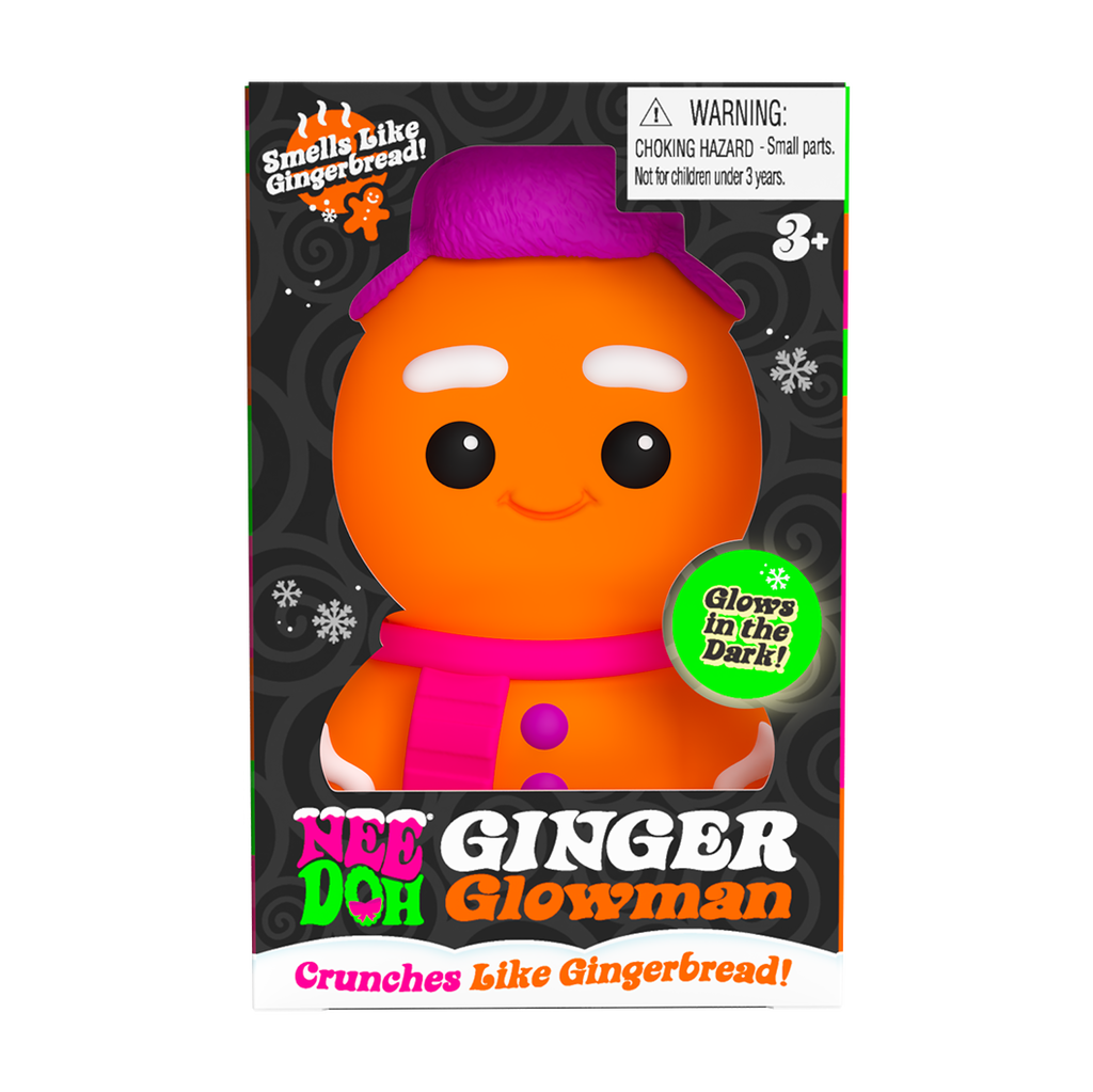 Cute Collectible NeeDoh Ginger Glowman | Select Copper Path - Purrfect Cat Squishy Character Stress Toy - Surprise Me! (Random Style)