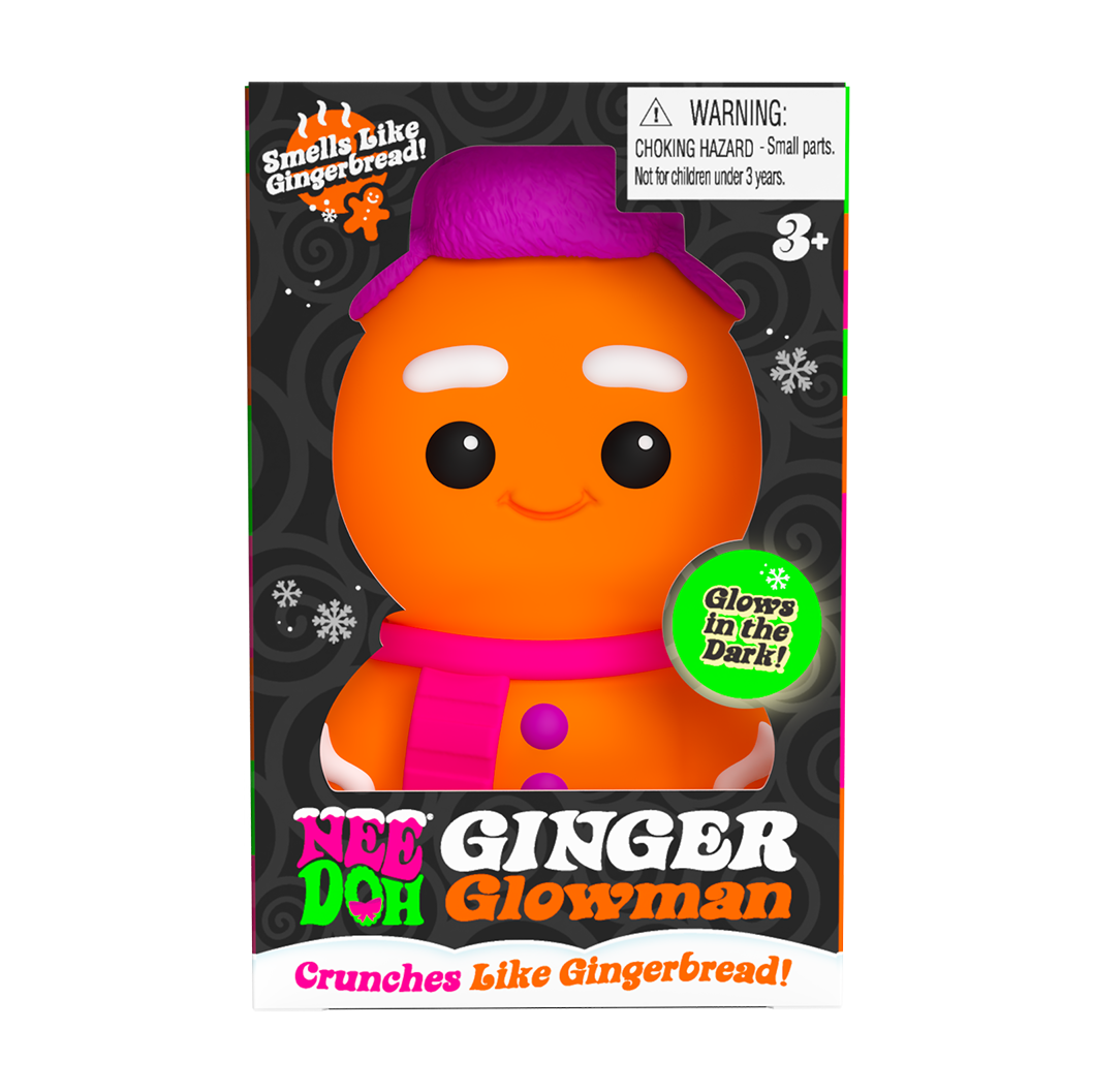 Cute Collectible NeeDoh Ginger Glowman | Select Copper Path - Purrfect Cat Squishy Character Stress Toy - Surprise Me! (Random Style)