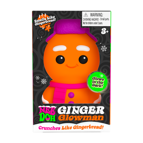 Cute Collectible NeeDoh Ginger Glowman | Select Copper Path - Purrfect Cat Squishy Character Stress Toy - Surprise Me! (Random Style)