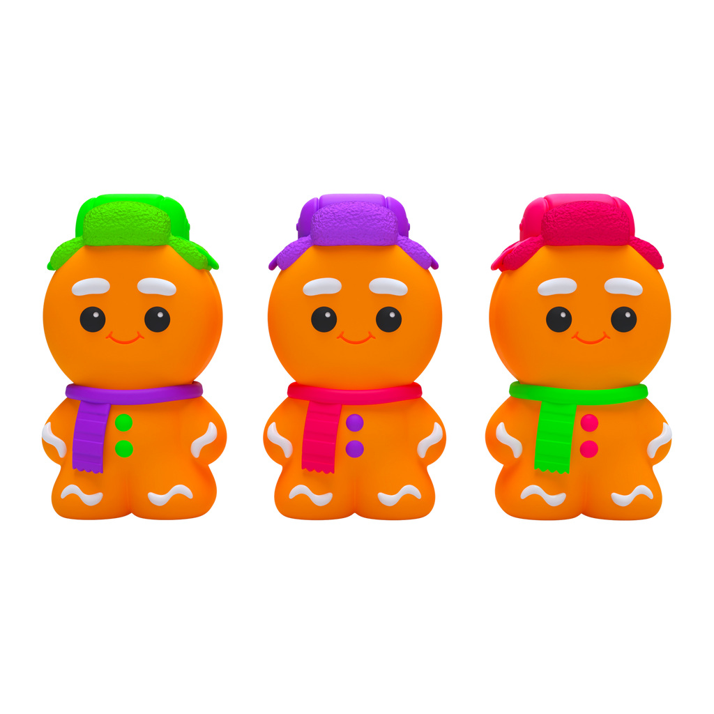 Cute Collectible NeeDoh Ginger Glowman | Select Copper Path - Purrfect Cat Squishy Character Stress Toy Detail