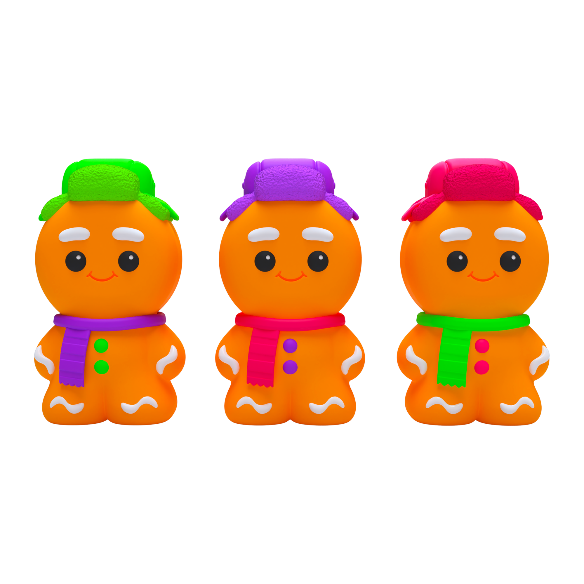 Cute Collectible NeeDoh Ginger Glowman | Select Copper Path - Purrfect Cat Squishy Character Stress Toy Detail