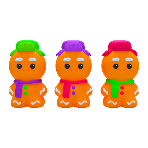 Cute Collectible NeeDoh Ginger Glowman | Select Copper Path - Purrfect Cat Squishy Character Stress Toy Detail