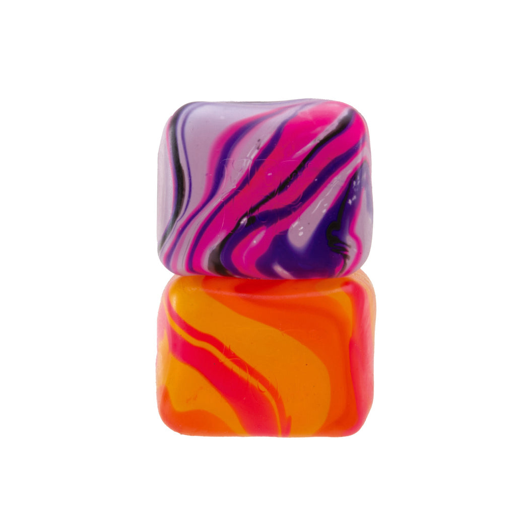 Translucent Jelly NeeDoh Nice Cube Swirl | Select Golden Pond - Crystal Clear Squishable Ice Cube NeeDoh Detail