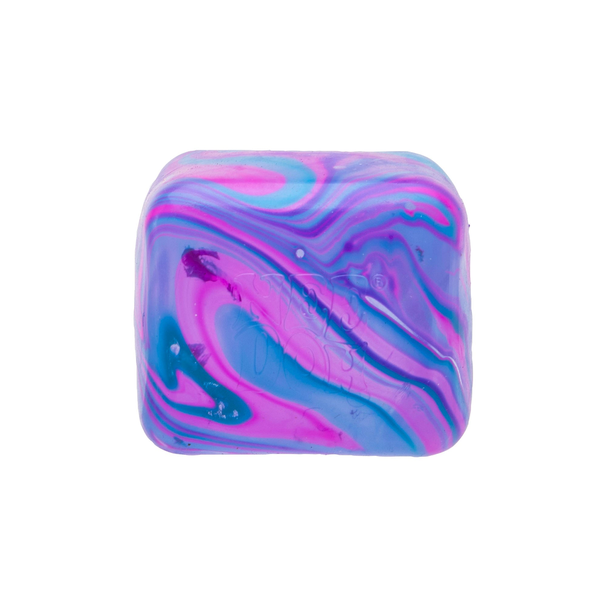 Translucent Jelly NeeDoh Nice Cube Swirl | Select Golden Pond - Crystal Clear Squishable Ice Cube NeeDoh Detail
