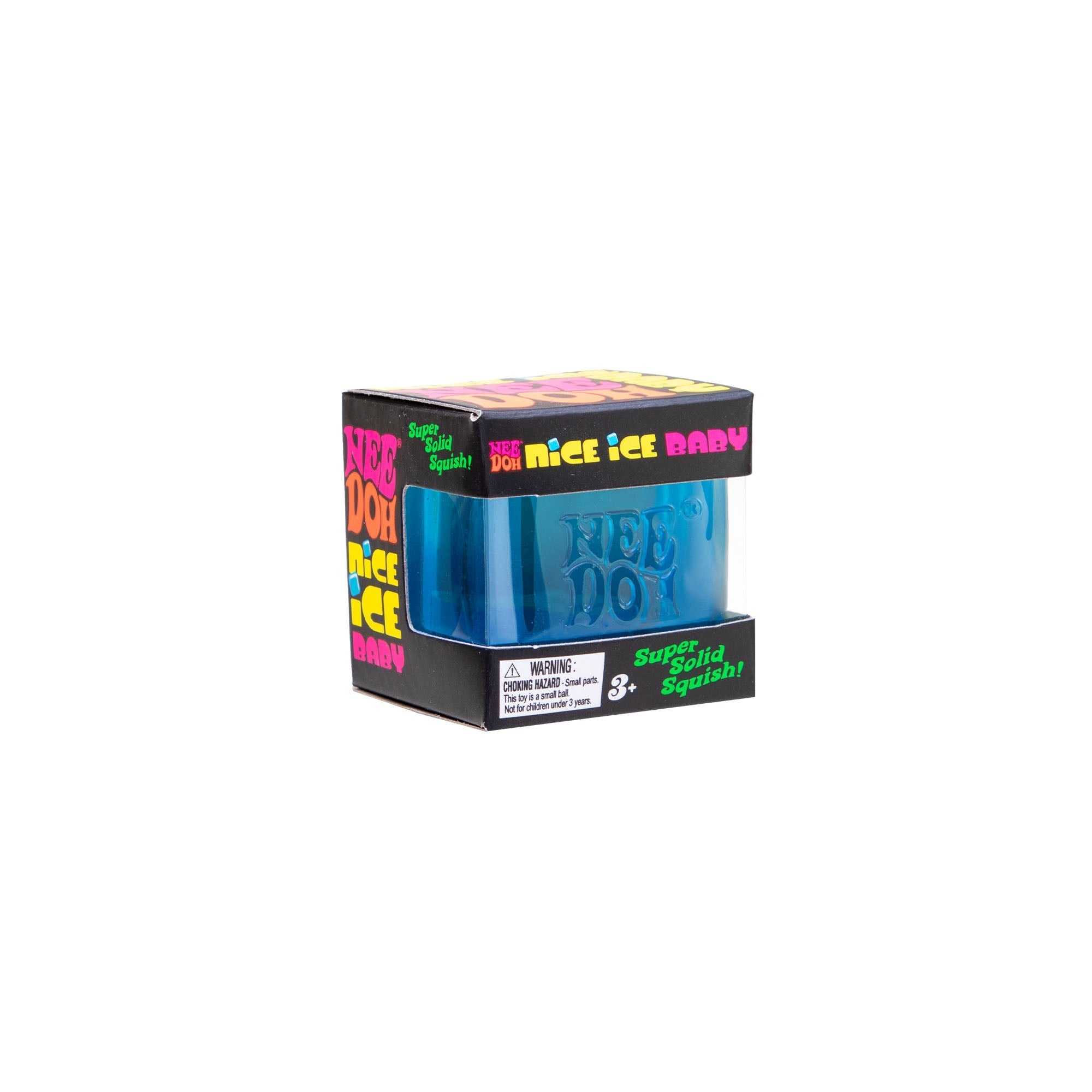 Crystal Clear NeeDoh Nice Ice Baby | Series Canyon Trail - Crystal Clear Squishable Ice Cube NeeDoh Detail