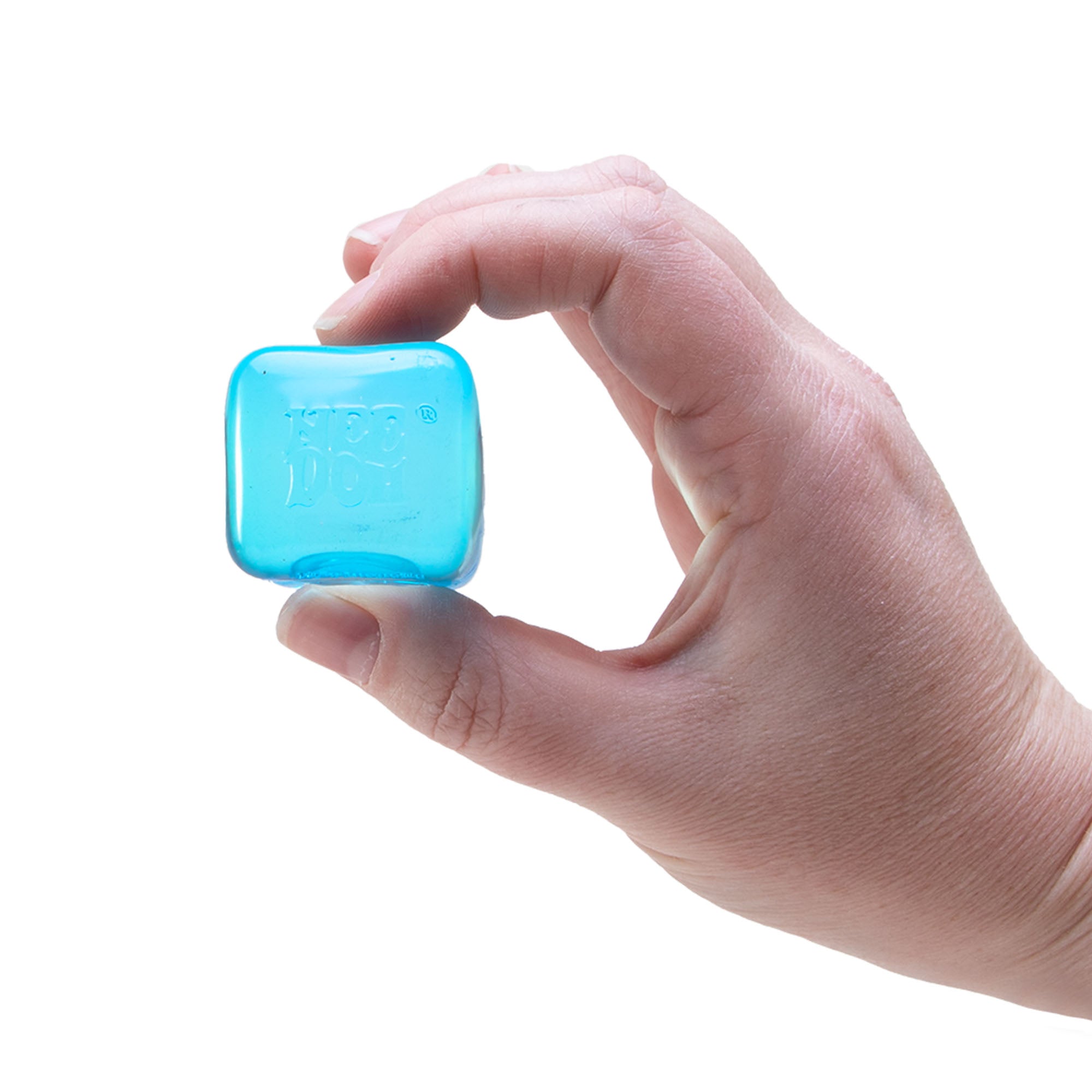 Crystal Clear NeeDoh Nice Ice Baby | Series Canyon Trail - Crystal Clear Squishable Ice Cube NeeDoh Detail