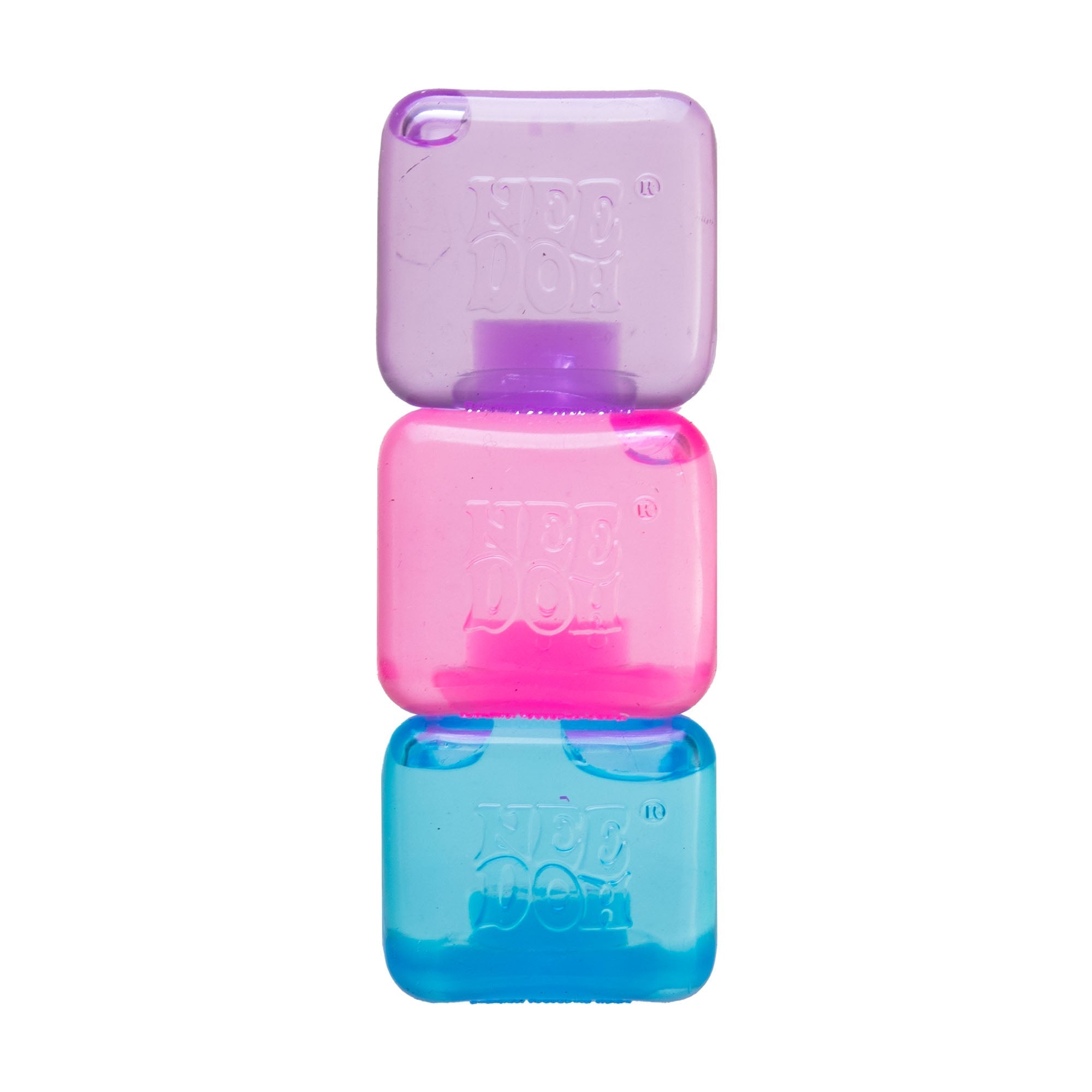 Crystal Clear NeeDoh Nice Ice Baby | Series Canyon Trail - Crystal Clear Squishable Ice Cube NeeDoh - Surprise Me! (Random Color)